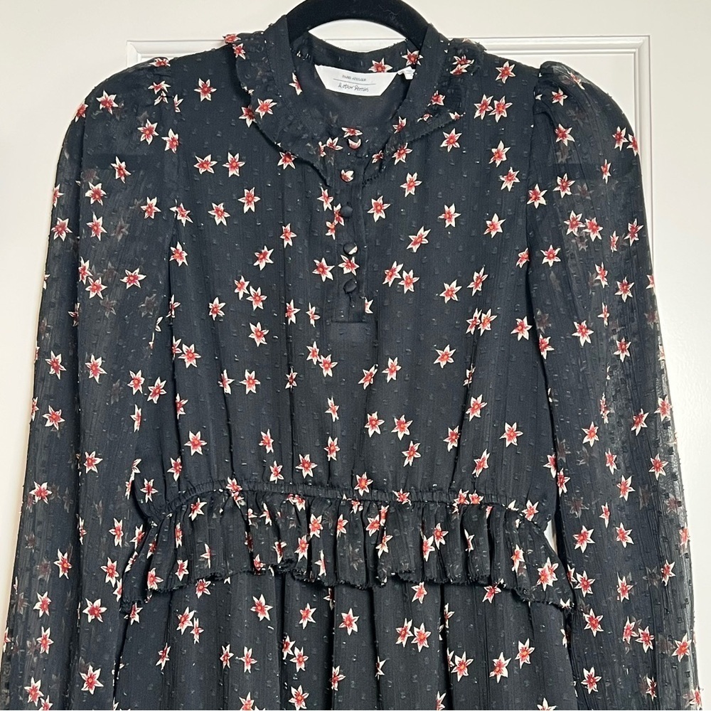 & Other Stories Black Sheer Floral Dress (2) - Picture 4 of 5